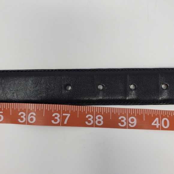 COACH BLACK LEATHER BELT GOLD BUCKLE MEN SIZE 40 CLASSIC PROFESSIONAL BUSINESS - Picture 11 of 14
